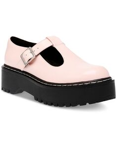 Туфли на плоской подошве Amalie с Т-образным ремешком Wild Pair, розовый