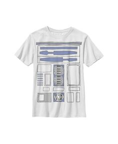 Детская футболка с костюмом из мультфильма Звездные войны R2-D2 для мальчика Disney Lucasfilm, белый