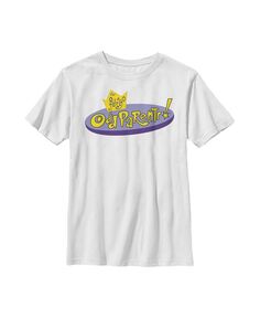 Детская футболка с классическим логотипом The Fairly OddParents для мальчиков Nickelodeon, белый