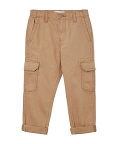 Универсальные брюки-карго с карманами и мешками для маленьких мальчиков COTTON ON, коричневый