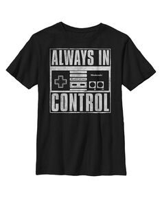 Детская футболка с потертостями Boy&apos;s Always in Control Controller Nintendo, черный