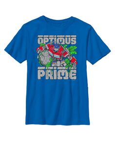Детская футболка Трансформеры: Восстание зверей Оптимуса Прайма для мальчиков Hasbro, синий