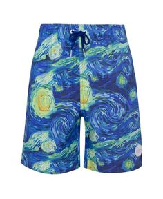 Детские шорты для бассейна Impasto, эластичные в четырех направлениях, для мальчиков Psycho Tuna, синий