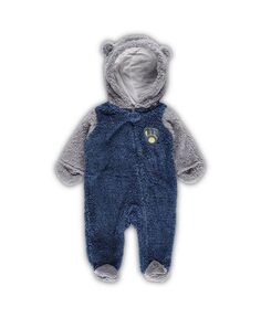 Флисовая пижама Тедди с молнией во всю длину для новорожденных Outerstuff, синий