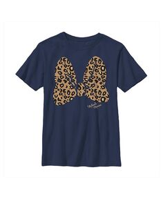 Фирменная футболка с бантом и принтом гепарда Минни Маус Disney, синий