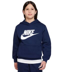 Флисовая толстовка Club для спортивной одежды для больших детей Nike, синий