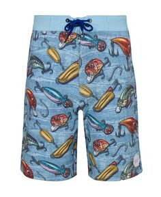 Детские эластичные шорты с крючками для мальчиков в четырех направлениях Psycho Tuna, синий