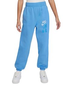 Флисовые брюки для девочек Club Nike, синий