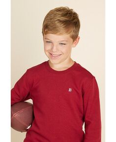 Флисовая толстовка с длинными рукавами и круглым вырезом для больших мальчиков Brooks Brothers, красный