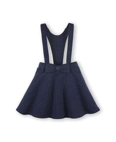 Флисовая юбка с подтяжками спереди для маленьких девочек Hope &amp; Henry, синий