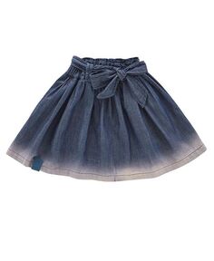 Джинсовая юбка с поясом для новорожденных и маленьких девочек OMAMImini, синий