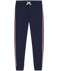 Джоггеры с завязками на шнурке Little Boys Signature Tommy Hilfiger, синий