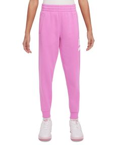 Флисовые спортивные брюки Big Kids Club Nike, розовый