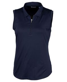 Женская рубашка-поло без рукавов Forge Stretch большого размера Cutter &amp; Buck, синий