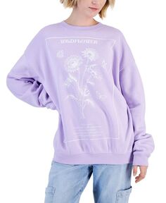 Флисовый свитшот с рисунком Wildflower Grayson Threads, The Label, фиолетовый