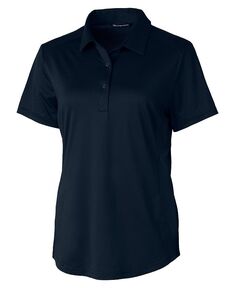 Женская рубашка-поло с короткими рукавами и фактурной эластичной тканью Prospect Cutter &amp; Buck, синий