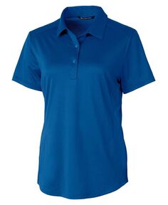 Женская рубашка-поло с короткими рукавами и фактурной эластичной тканью Prospect Cutter &amp; Buck, синий