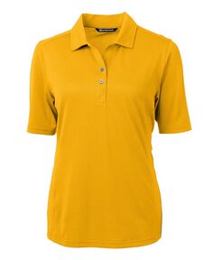 Женская рубашка поло больших размеров Virtue Eco Pique из переработанного материала Cutter &amp; Buck, желтый