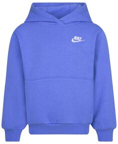 Флисовый пуловер с капюшоном для маленьких мальчиков Nike, синий