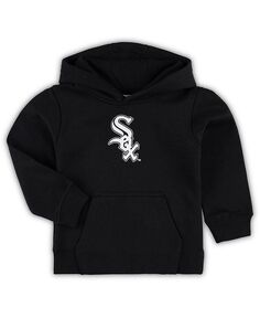 Флисовый пуловер с капюшоном черного цвета Chicago White Sox Team Primary Logo для новорожденных Outerstuff, черный