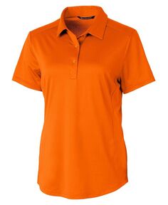 Женская рубашка-поло с короткими рукавами и фактурной эластичной тканью Prospect Cutter &amp; Buck, оранжевый