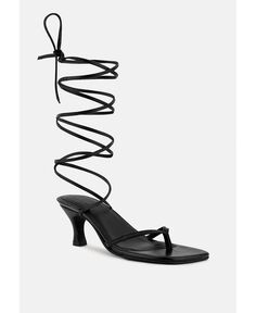 Женские босоножки DORITA на каблуке-рюмке со шнуровкой Rag &amp; Co, черный
