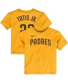 Футболка с именем и номером игрока Сан-Диего Падрес для малышей Фернандо Татис-младший Nike, золотой