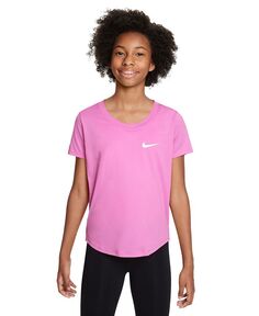Футболка для тренировок Dri-FIT для девочек Nike, розовый
