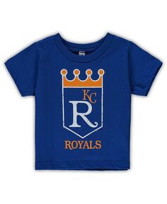 Футболка с капюшоном Royal Kansas City Royals Cooperstown Collection для новорожденных Soft As A Grape, синий