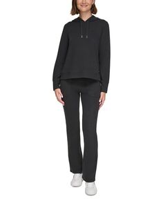 Женский текстурированный пуловер с капюшоном Calvin Klein, черный