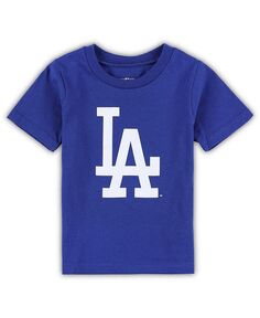 Футболка с основным логотипом Royal Los Angeles Dodgers Team Crew для новорожденных Outerstuff, синий