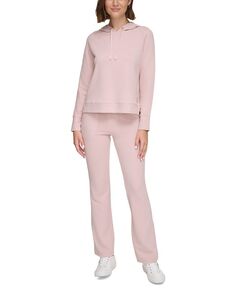 Женский текстурированный пуловер с капюшоном Calvin Klein, розовый