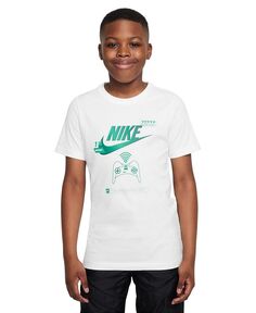 Футболка с принтом Big Kids Sportswear Nike, белый