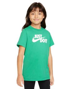 Футболка с рисунком Big Kids Sportswear Nike, зеленый