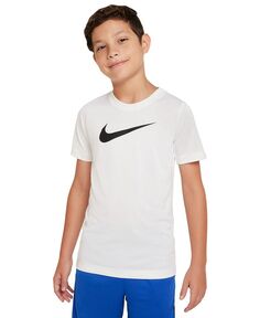 Футболка с рисунком Big Boys Dri-FIT Legend Nike, белый