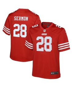 Игровая майка Big Boys Trey Sermon Scarlet San Francisco 49ers Nike, красный