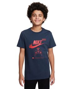Футболка с принтом Big Kids Sportswear Nike, синий