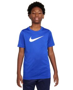 Футболка с рисунком Big Boys Dri-FIT Legend Nike, синий