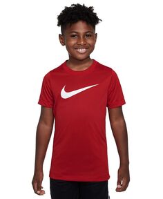 Футболка с рисунком Big Boys Dri-FIT Legend Nike, красный
