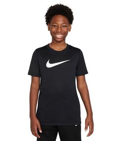 Футболка с рисунком Big Boys Dri-FIT Legend Nike, черный