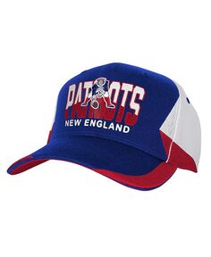 Изогнутая регулируемая шляпа Royal New England Patriots для больших мальчиков и девочек в стиле ретро с куполом Mitchell &amp; Ness, синий