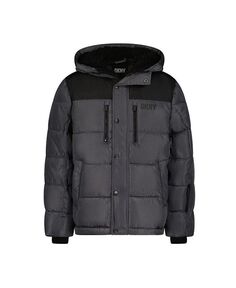 Классическая стеганая куртка-пуховик для мальчиков DKNY, черный