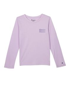 Классическая футболка с длинными рукавами для маленьких девочек Champion, фиолетовый