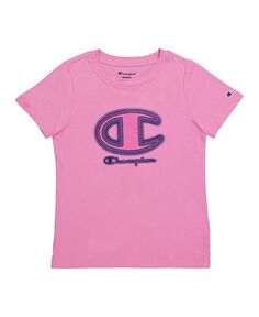 Классическая футболка с короткими рукавами для больших девочек Champion, розовый