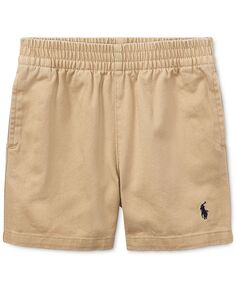 Классические шорты без застежки из твила для маленьких мальчиков Polo Ralph Lauren, коричневый/бежевый