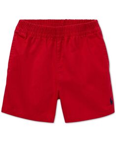 Классические шорты без застежки из твила для маленьких мальчиков Polo Ralph Lauren, красный
