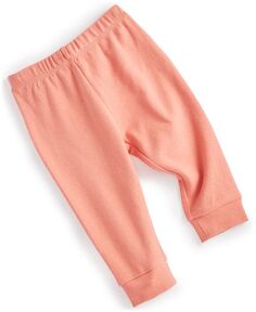 Хлопковые спортивные штаны для маленьких девочек First Impressions, оранжевый
