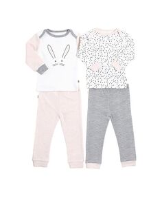 Комбинированный пижамный комплект Gertex Dream для новорожденных из 4 предметов Snugabye, розовый