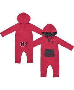 Комбинезон с капюшоном и капюшоном реглан Cardinal Arkansas Razorbacks Генри для новорожденных и младенцев для мальчиков и девочек Colosseum, красный