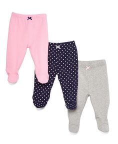 Комплект детских штанов унисекс без застежек для новорожденных, 3 шт. Spasilk, мультиколор